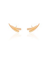 Ear Cuff Gotas Cravejado Cristal 2.3 cm Banhado a Ouro 18K