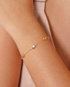Pulseira Elos Ovais Lisos Banhado a Ouro 18K