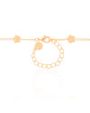 Choker Elos Estrelas Lisas Banhado a Ouro 18K