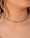 Choker Elos em U 5 mm Ródio Branco