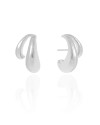 Ear Hook Dois Filetes Lisos Ródio Branco