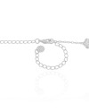 Choker Flores Pontos de Luz Cristal Ródio Branco