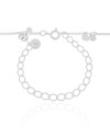Choker Elos Plaquinhas Lisas 3 mm Ródio Branco