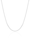 Choker Piastrine 1 mm Ródio Branco
