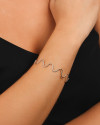 Bracelete Ondas 1.2 cm Ródio Branco