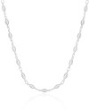 Choker Navetes Cristal Ródio Branco