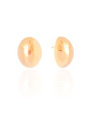 Brinco Oval Liso 2.5 cm Banhado a Ouro 18K