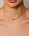 Choker Elos Bolas Lisas Banhado a Ouro 18K