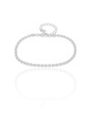Pulseira Malha Quadrada 3 mm Ródio Branco