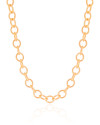 Choker Elos Ovais 6 mm Banhado a Ouro 18K