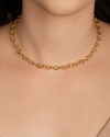 Choker Elos Ovais 6 mm Banhado a Ouro 18K