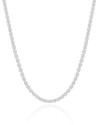 Choker Malha Quadrada 3 mm Ródio Branco