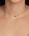 Choker Veneziana Bolinha Lisa 6 mm Ródio Branco