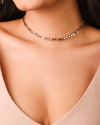 Choker Abaulada ABS Ródio Branco