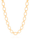 Gargantilha Elos Ovais 9 mm Banhado a Ouro 18K - 40 cm