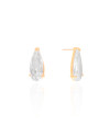 Brinco Gota Cristal 2.3 cm Banhado a Ouro 18K