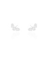 Ear Cuff Gotas Cristal 1.5 cm Ródio Branco