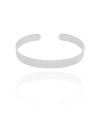 Bracelete Riscado Texturizado 7 mm Ródio Branco