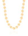 Choker Bolas Achatadas Lisas Banhado a Ouro 18K
