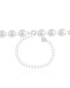 Choker Bolas Achatadas Lisas Ródio Branco