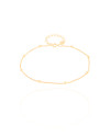 Tornozeleira Veneziana Bolinhas 1 mm Banhado a Ouro 18K