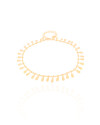 Tornozeleira Grumet Gotas Lisas Banhado a Ouro 18K