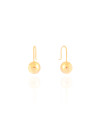 Brinco Gancho Bola Lisa 2.2 cm Banhado a Ouro 18K