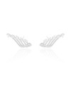 Ear Cuff Filetes Corações Cristal Ródio Branco