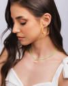Choker Miçanga Verde Baleia Banhado a Ouro 18K - 32 + 8 cm