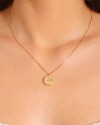 Gargantilha com Pingente Redondo Personalizado Banhado a Ouro 18K