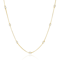 Gargantilha Veneziana com Pérolas 4 MM Banhado a Ouro 18K