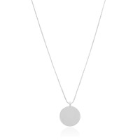 Gargantilha Veneziana com Redondo Liso Ródio Branco