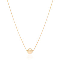 Gargantilha Veneziana Pingente Bola 10mm Banhado a Ouro 18K