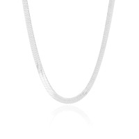 Choker Fita Ródio Branco