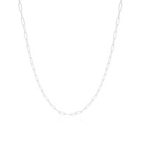 Choker Elos Lisos Ródio Branco