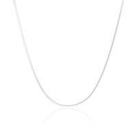 Choker Malha Fita 2 mm Ródio Branco