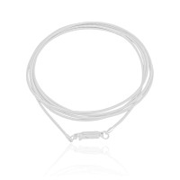 Pulseira Corda de Violão Ródio Branco