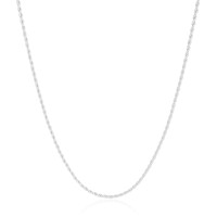 Gargantilha Longa Cordão Baiano Ródio Branco