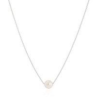 Gargantilha Veneziana Perola Ródio Branco