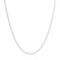 Gargantilha Malha Fita 3 mm Ródio Branco