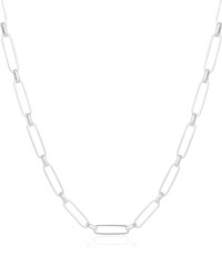 Choker Elos Ovais 5 mm Ródio Branco