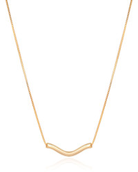 Gargantilha Veneziana Pingente Ondulado Banhado a Ouro 18K - 40 cm