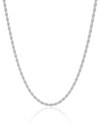 Choker Cordão Baiano 3 mm Ródio Branco