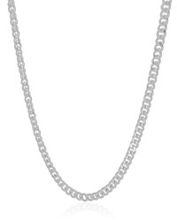 Gargantilha Grumet 6 mm Ródio Branco - 45 cm