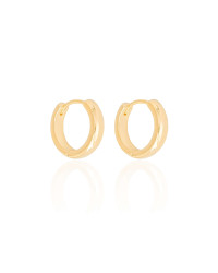Brinco Argola Lisa 1.5 cm Banhado a Ouro 18K