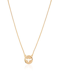 Escapulário Veneziana Espirito Santo Banhado a Ouro 18K