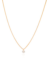 Gargantilha Veneziana Ponto de Luz Cristal 5 mm Banhado a Ouro 18K - 40 cm