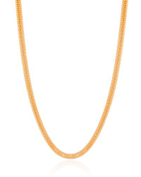 Gargantilha Malha Italiana 4 mm Banhado a Ouro 18K - 45 cm