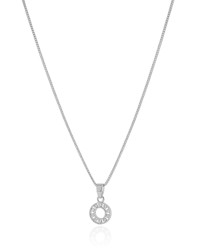 Gargantilha Veneziana Redondo Cravejado Cristal Ródio Branco - 45 cm