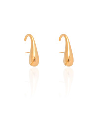 Ear Hook Gota Lisa 2.4 cm Banhado a Ouro 18K